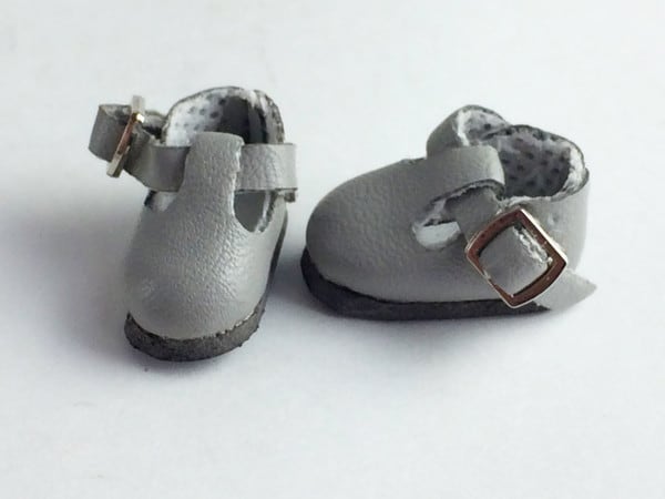 ドール靴 1/6 オビツ11 バックルシューズ SBB002GRY MW - 画像1