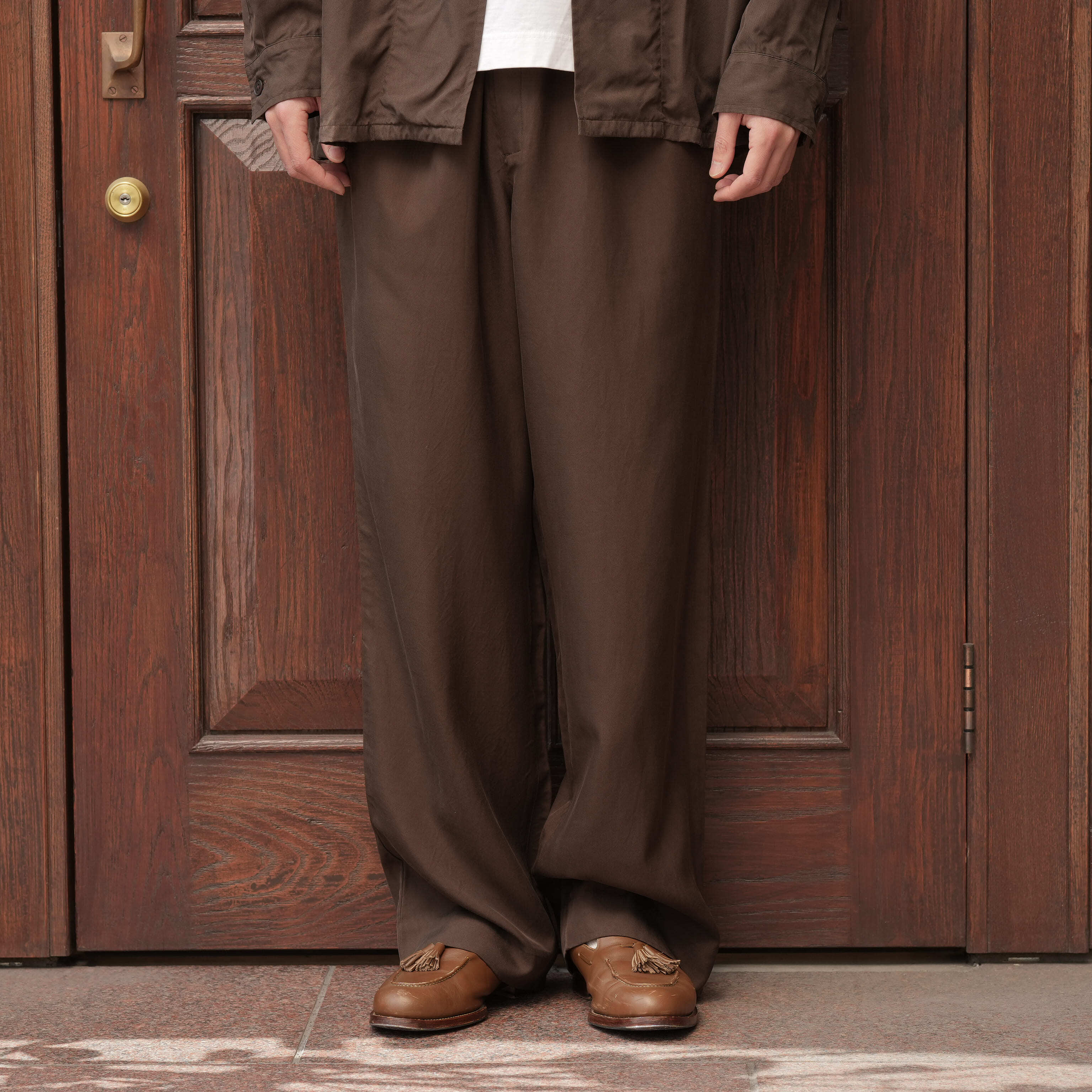 kaptain sunshine チノパンツ サイズ30 ブラウン Kaptain Sunshine D Slacks Brown