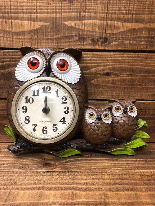 BURWOOD WALL CLOCK「OWL」ふくろうウォールクロック