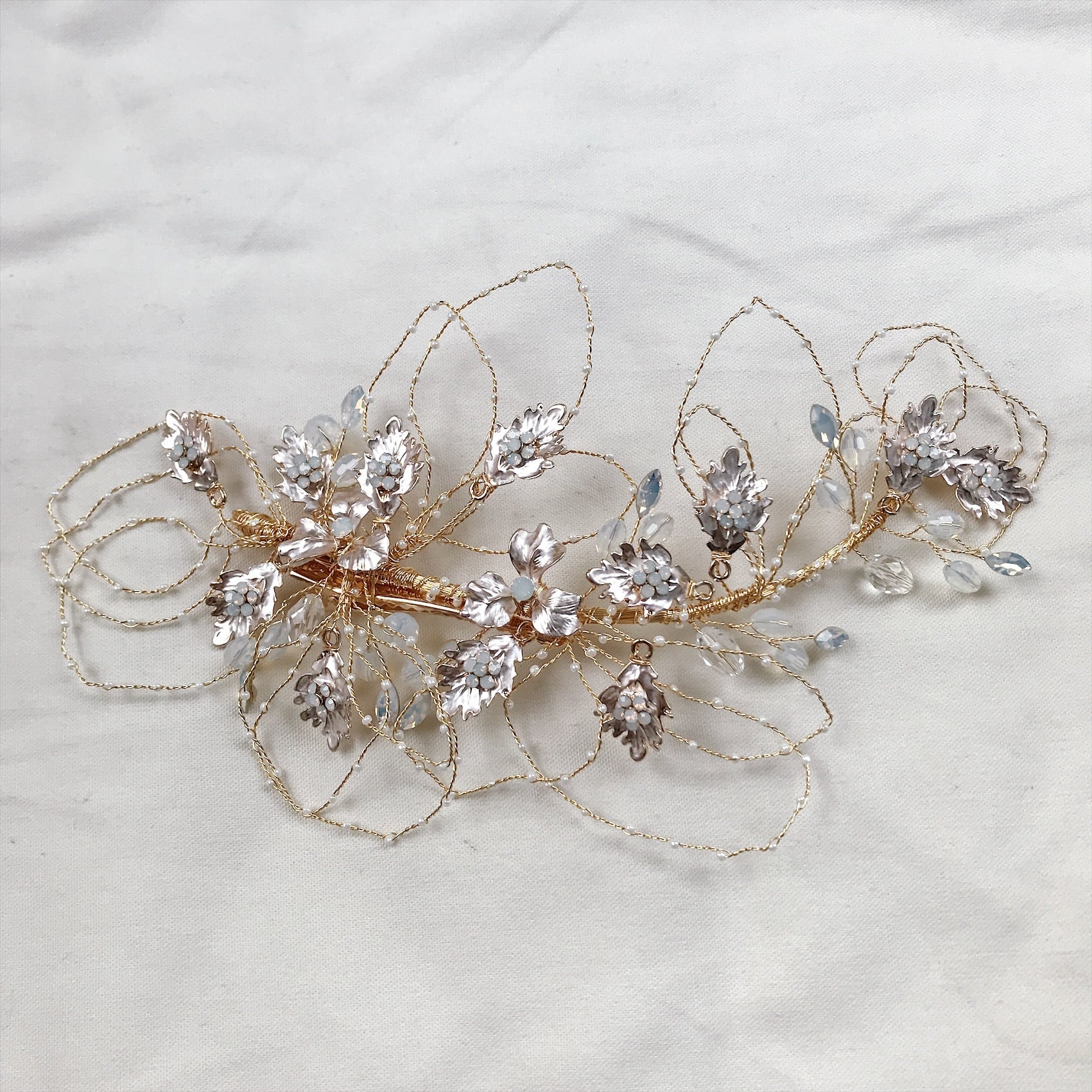 H-79 gold_flowerヘッドドレス | ウェディング・ブライダル