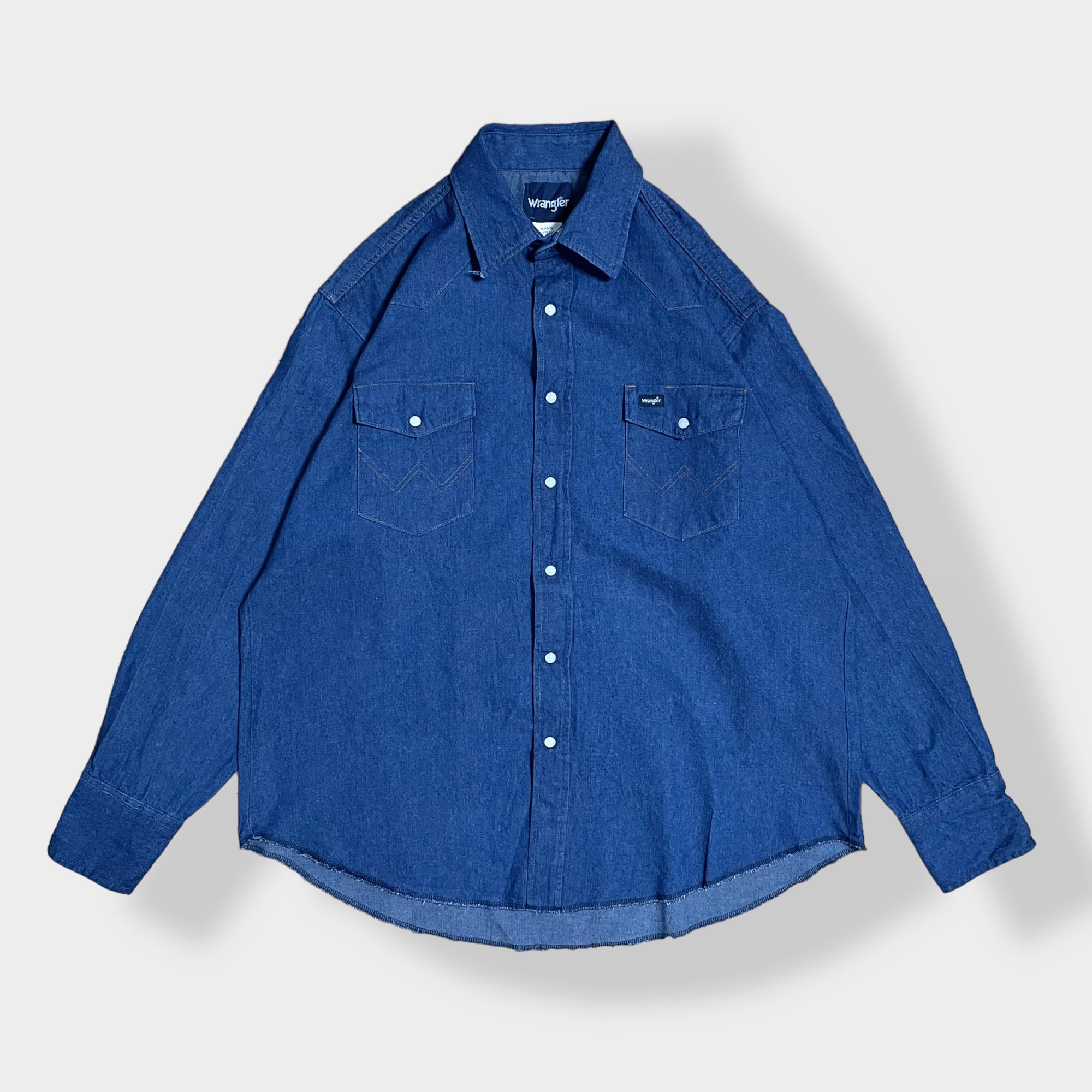 Wrangler】ウエスタンデニムシャツ デニムシャツ ウエスタンシャツ