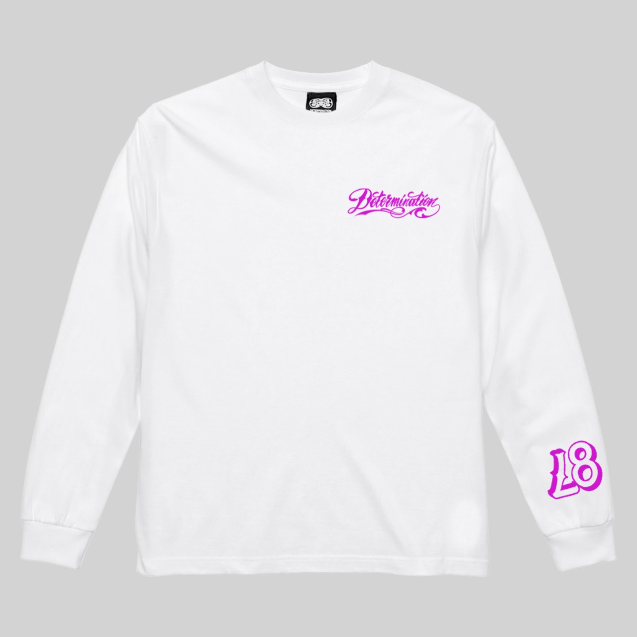 閻魔達磨 ロングTシャツ 白生地×蛍光色　ピンク/緑/オレンジ/青【TIKTOK】