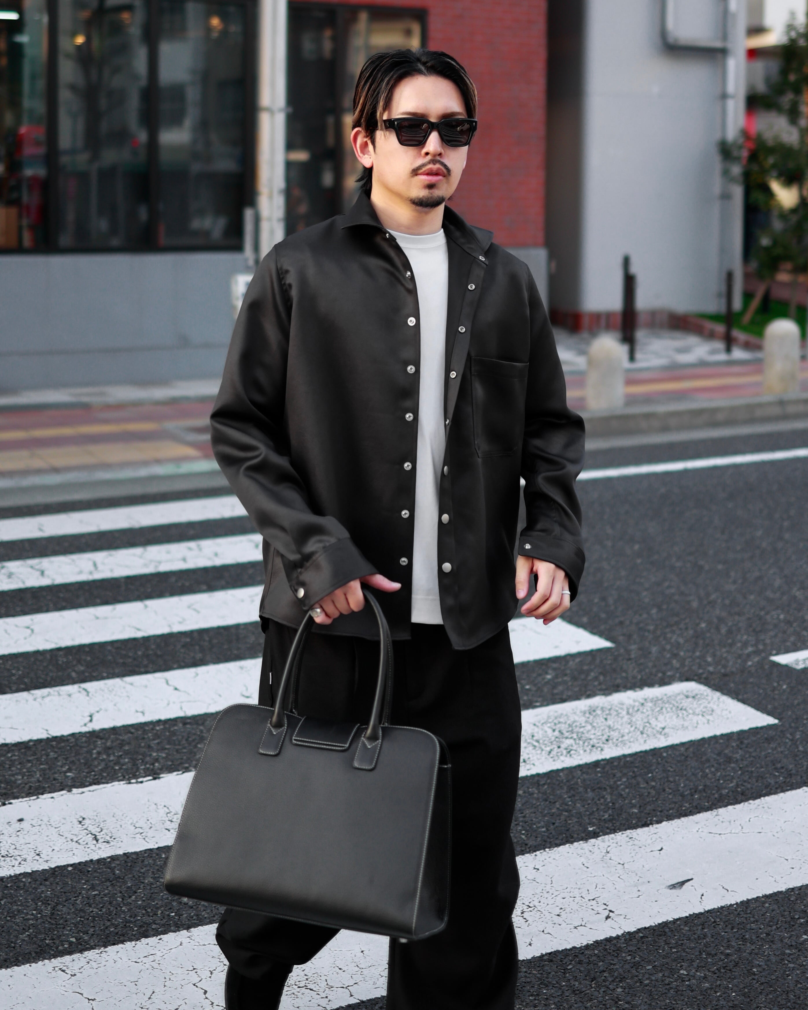 KV-589】Eco Leather Over Shirt Jacket【即日発送】【オーバー