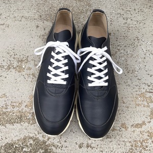 【待望の復刻】men's HAND MADE leatherスニーカー Vibram sole　ネイビー