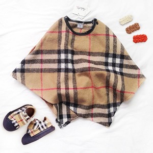 【大人用】親子リンクコーデ可能♪チェック柄ポンチョ♪ぽんちょ コート ジャケット 秋冬