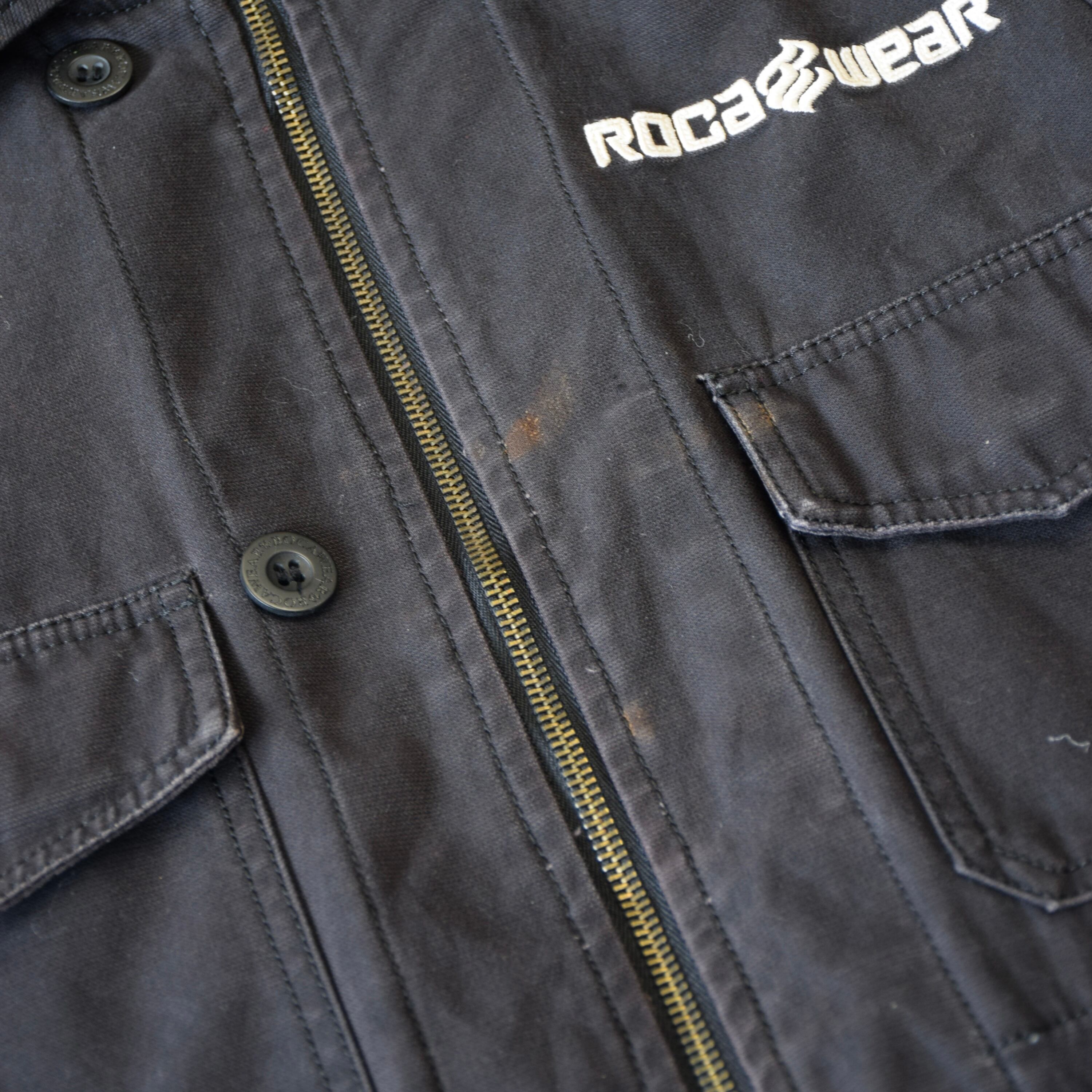 00's ROCAWEAR 短丈ジャケット レディースS ブラック ロカウェア