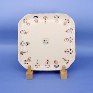 《 鈴木ハツミ 》角皿　こけし