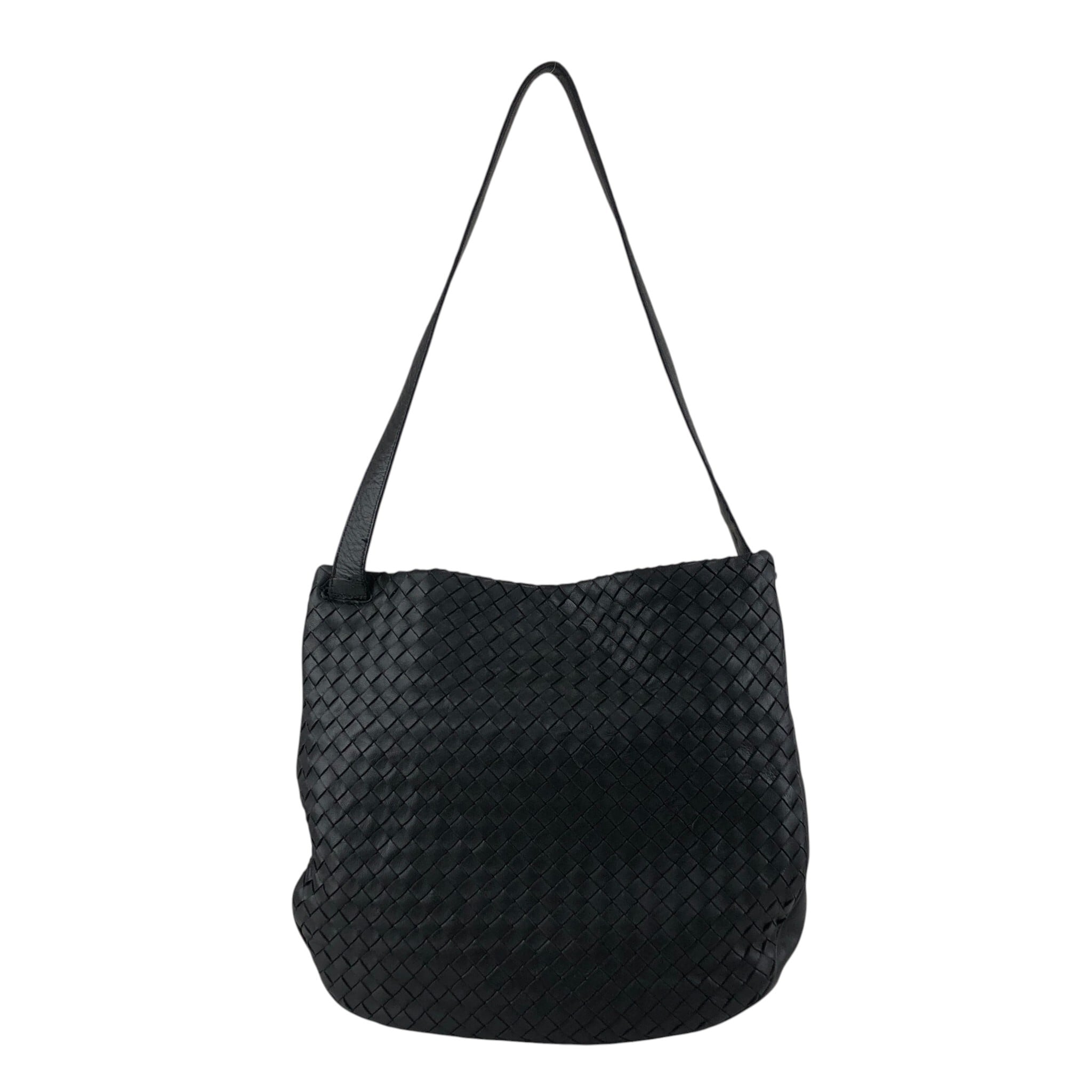 【中古】 Bottega Veneta ボッテガウェネタ イントレチャート 2WAY トップハンドルハンドバッグ ショルダーバッグ ブラック26002821 SA other - ボッテガヴェネタ BOTTEGA VENETA ローマ イントレチャート