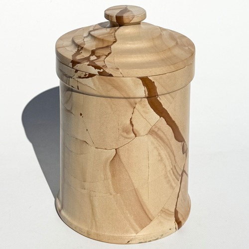 Natural stone container