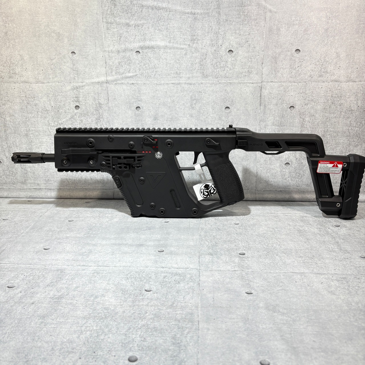 【custom】KRYTAC KRISS VECTOR SMG V2 Folding Stock / AEG:BLK+カスタムマガジンキャッチ(クライタック / クリスベクターガスブローバック)