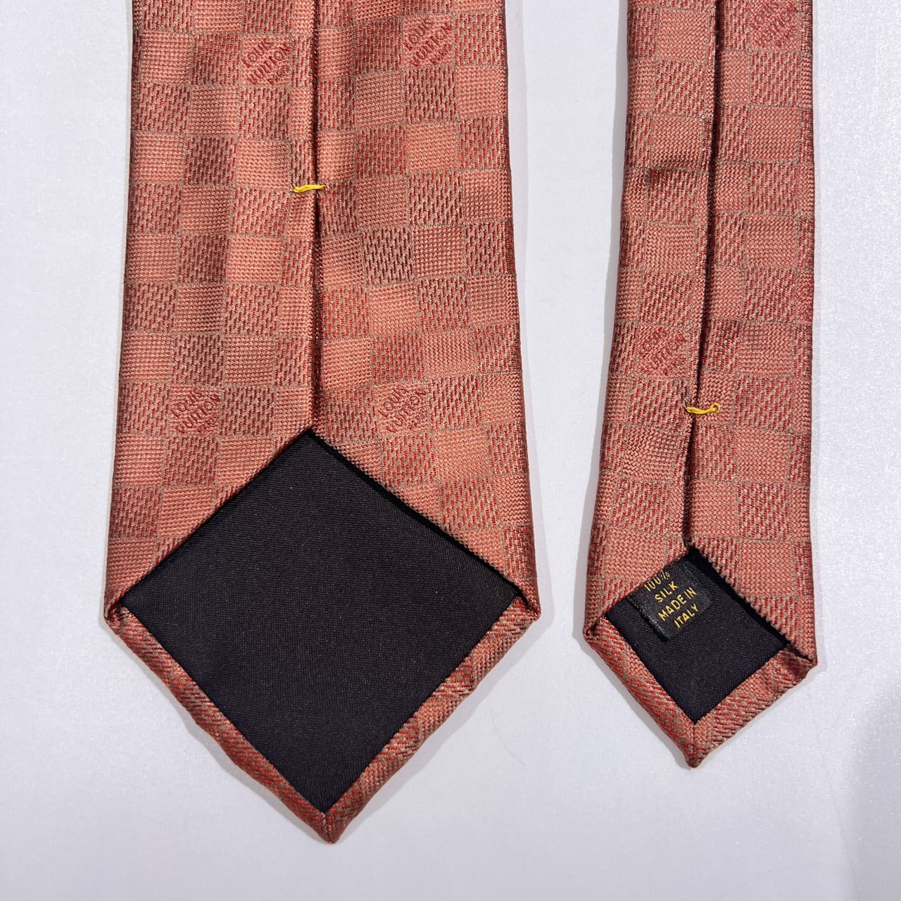 LOUIS VUITTON ルイヴィトン ダミエ ネクタイ /イタリア製/シルク100%/玉虫カラー