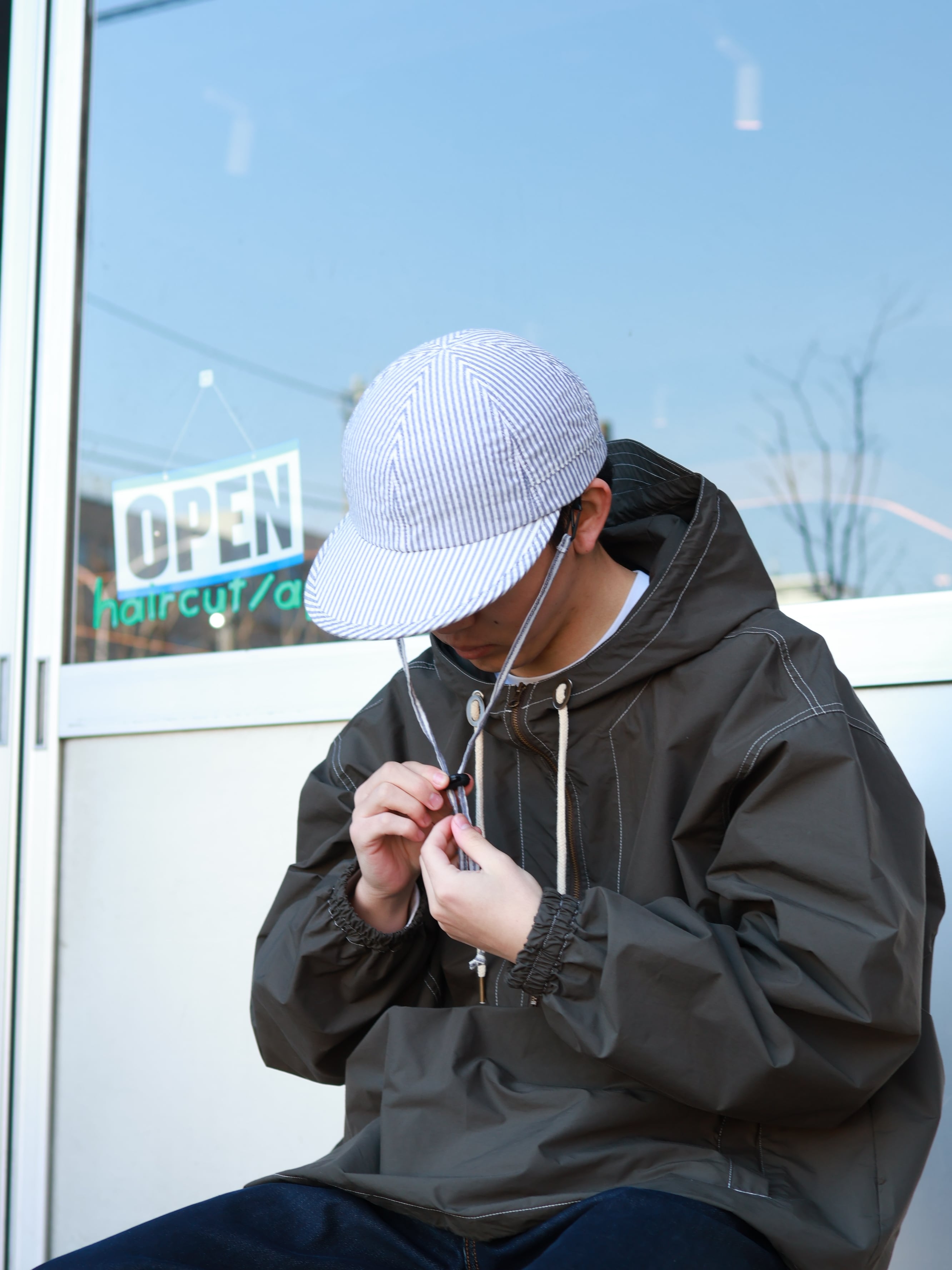 Found Feather / Classic Cord Cap 《Blue Stripe》 | STORE™️