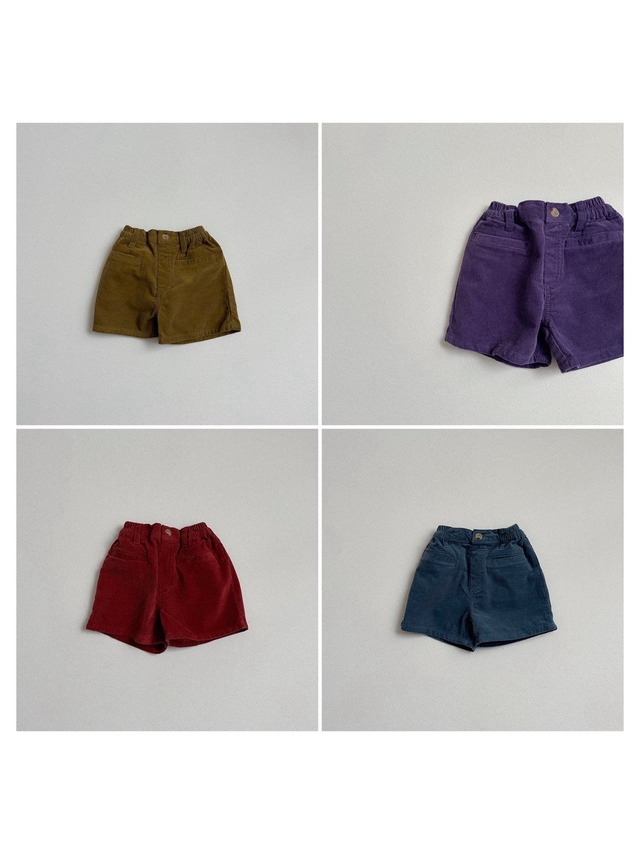 《予約》送料無料【minirobe】Corduroy Shorts