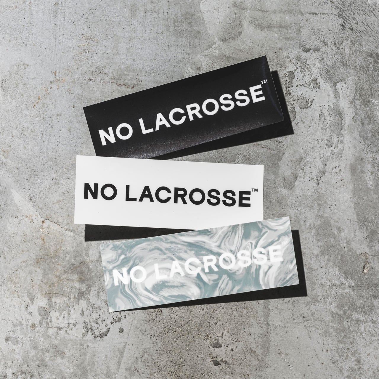 000-084 【NO COFFEEコラボ】 NOLACROSSE ステッカー3枚セット ブラック・ホワイト・マーブル *1,500円+税
