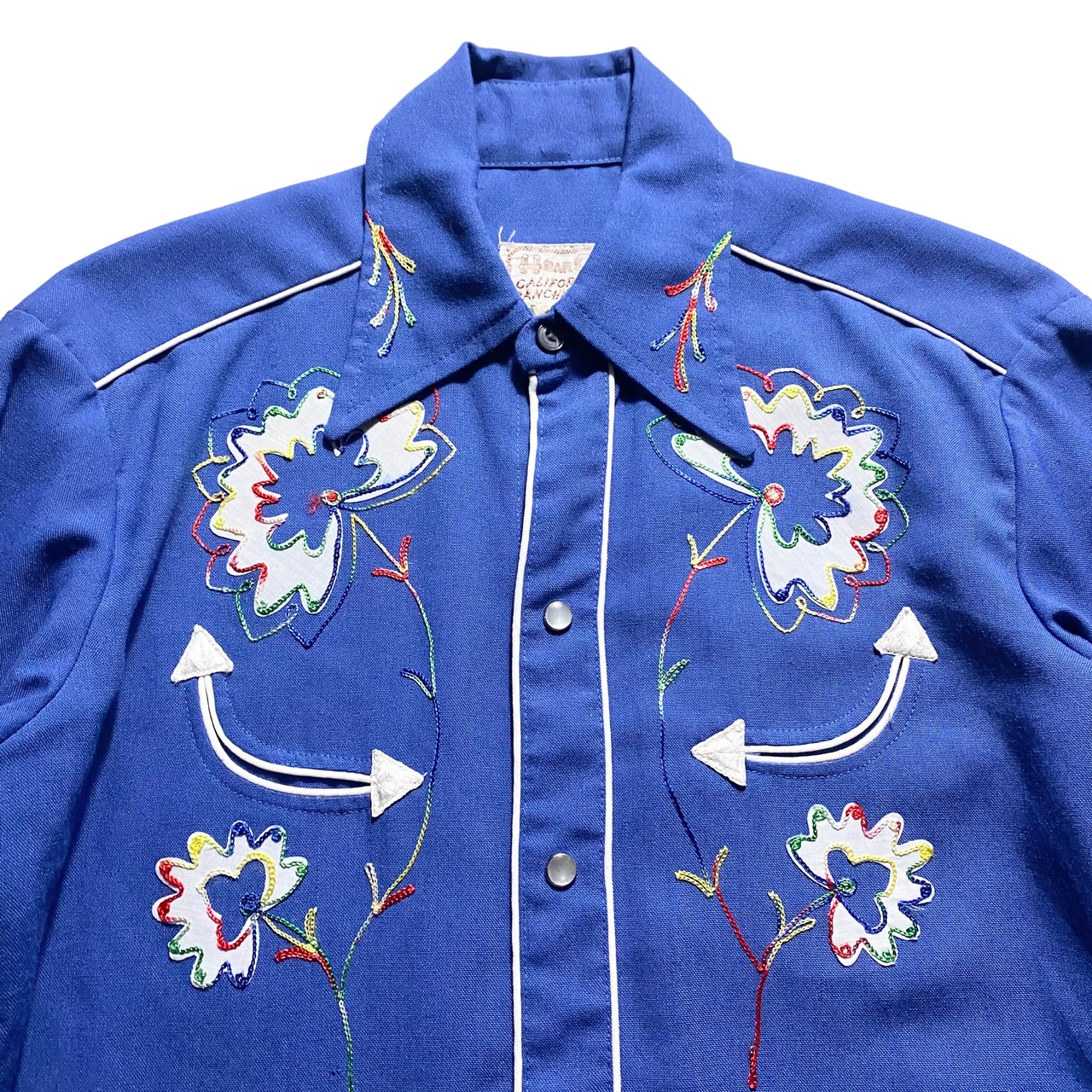 vintage 1970’s H BAR C embroidery western shirt