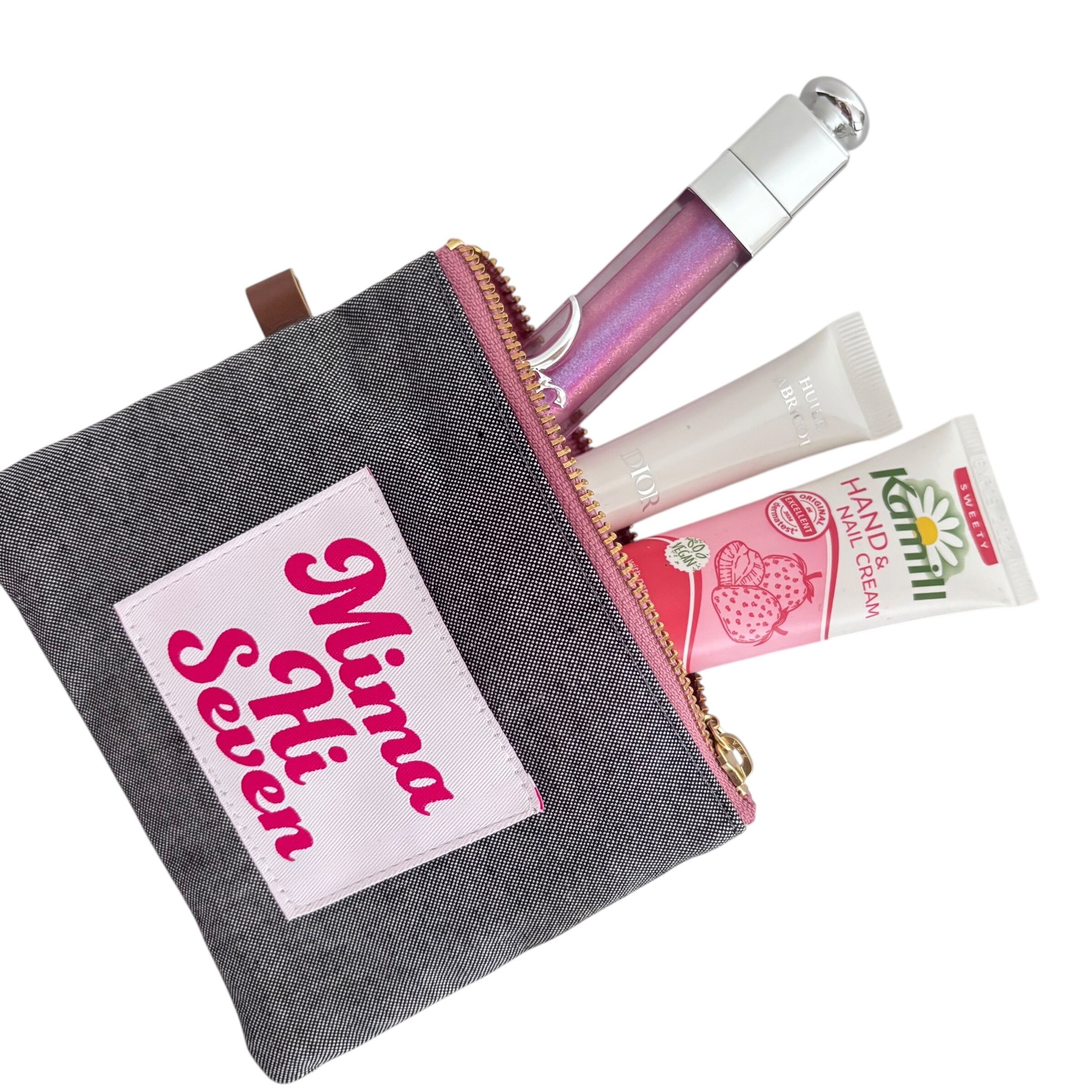 播州織 tissue pouch | Mima Hi Seven - 本皮を使用した バッグ ポーチ
