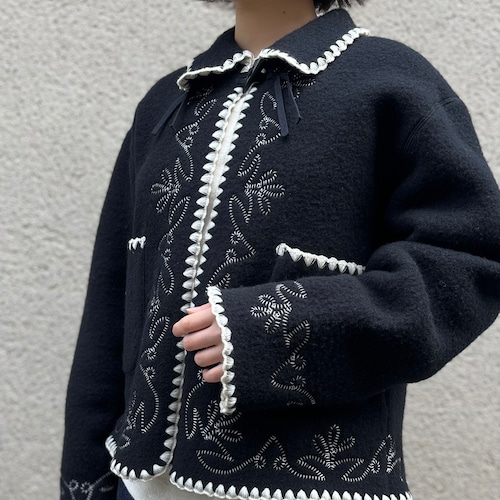 ASEEDONCLOUD/アシードンクラウド　Kigansai fleece jacket / キガンサイフリースジャケット　#232203 BLACK　size S