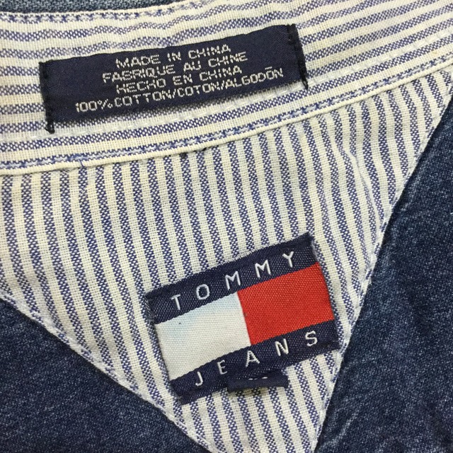 『送料無料』Tommy hilfiger デニムシャツ ペインターパンツデザイン