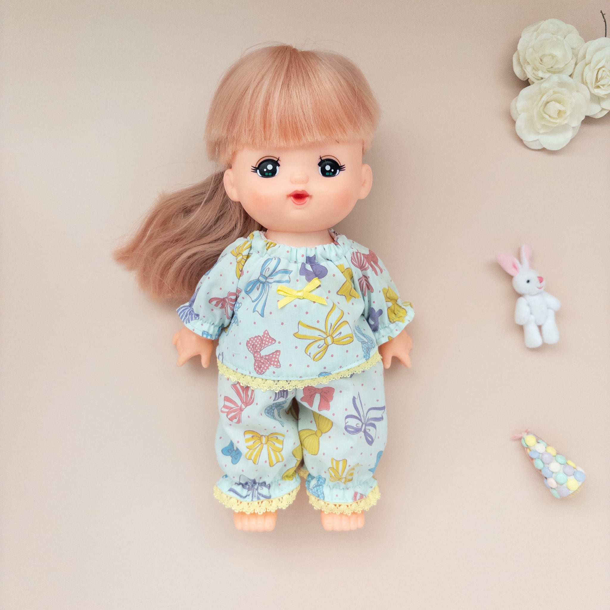 スモックパジャマ（水色）メルちゃんソランちゃん | dollkamiyu