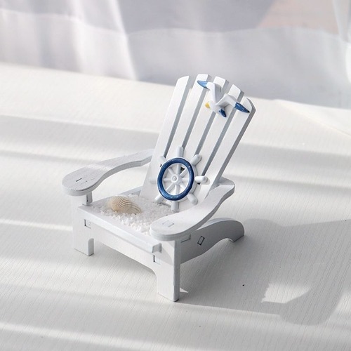 ミニチュア ビーチチェアフィギュア 4点セット ミニ ビーチ 海 椅子 装飾 飾り 小さい 椅子 ベッドルーム カフェ オフィス