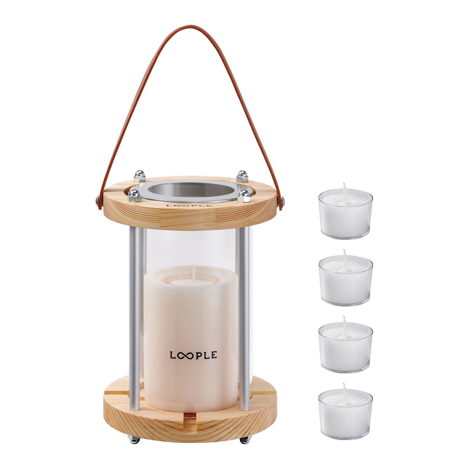 LOOPLE キャンドルランタン　ウッドL LOOPLE キャンドルランタン「ウッド」L キャンプ ループル | coccoro