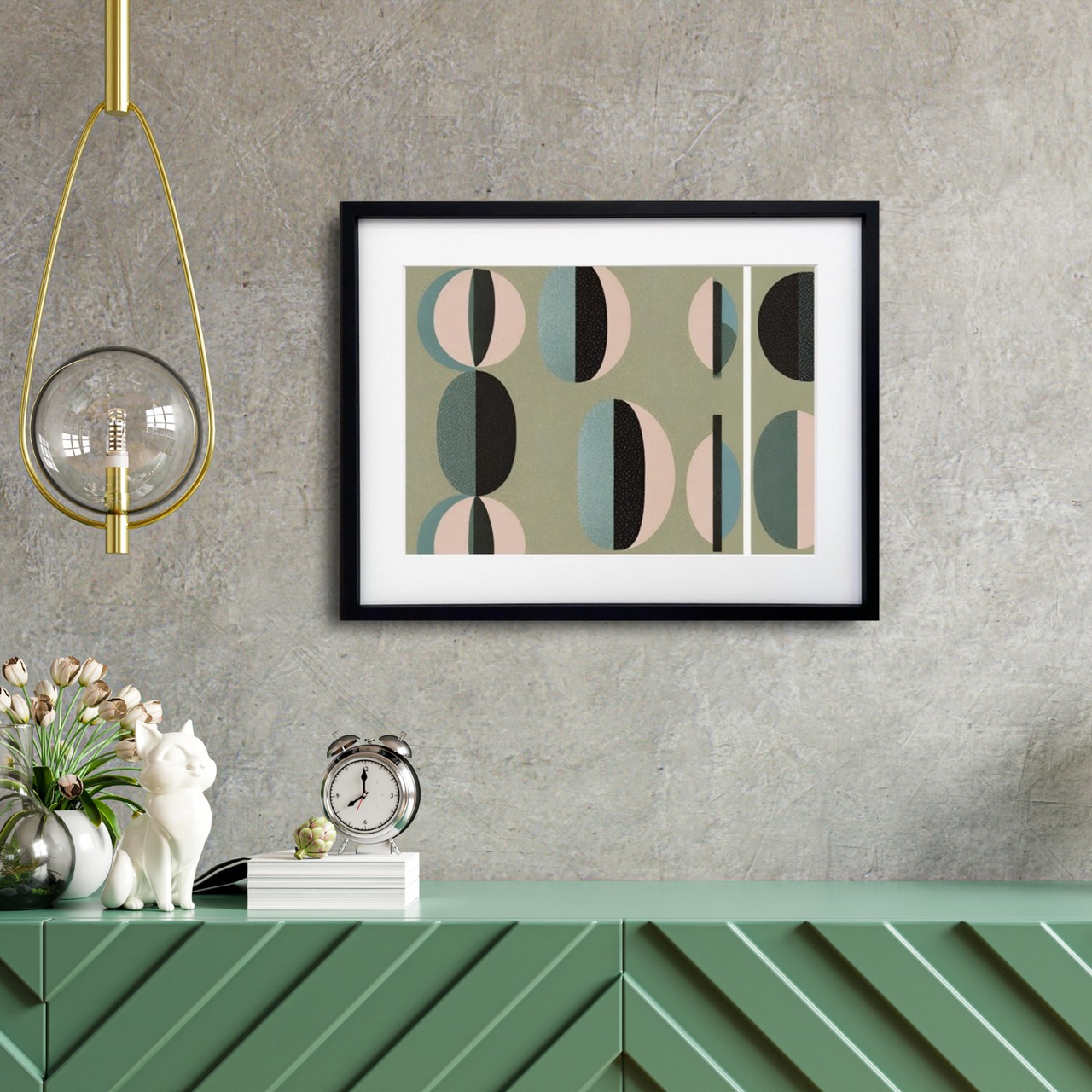 Botanical Geometry｜自然とデザインが調和する北欧モダンアートポスター｜心を整える癒しのボタニカル  のコピーA4ポスター