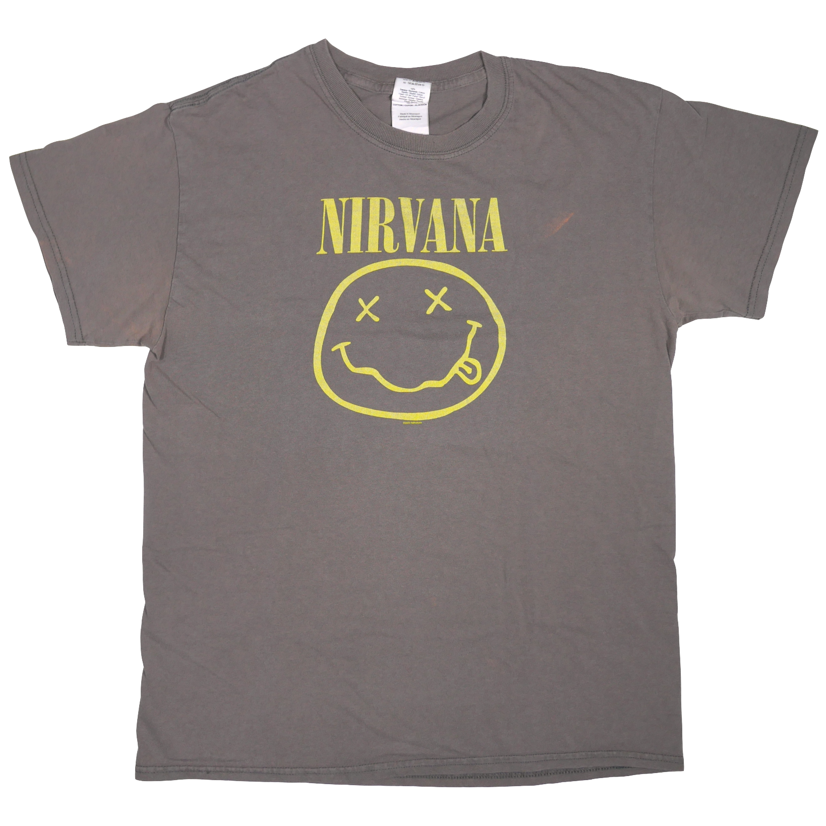 USED【M】00s NIRVANA Smiley Face Tee / GILDAN ©2003