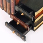 本型 小物収納棚 小物収納ケース ブックエンド 引き出し付き デスク収納 化粧品収納 ジュエリー収納 北欧