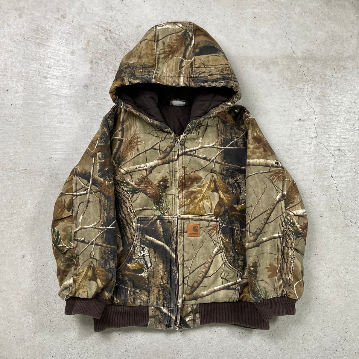 Kids】Carhartt カーハート ダック地 リアルツリーカモ 迷彩 