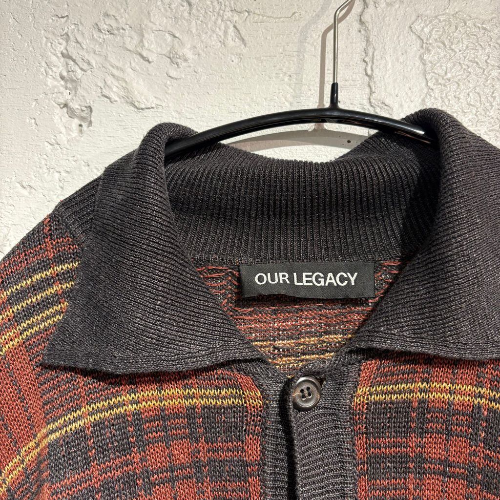 Our Legacy 24SS ブラック ニットポロシャツ OUR LEGACY(アワー