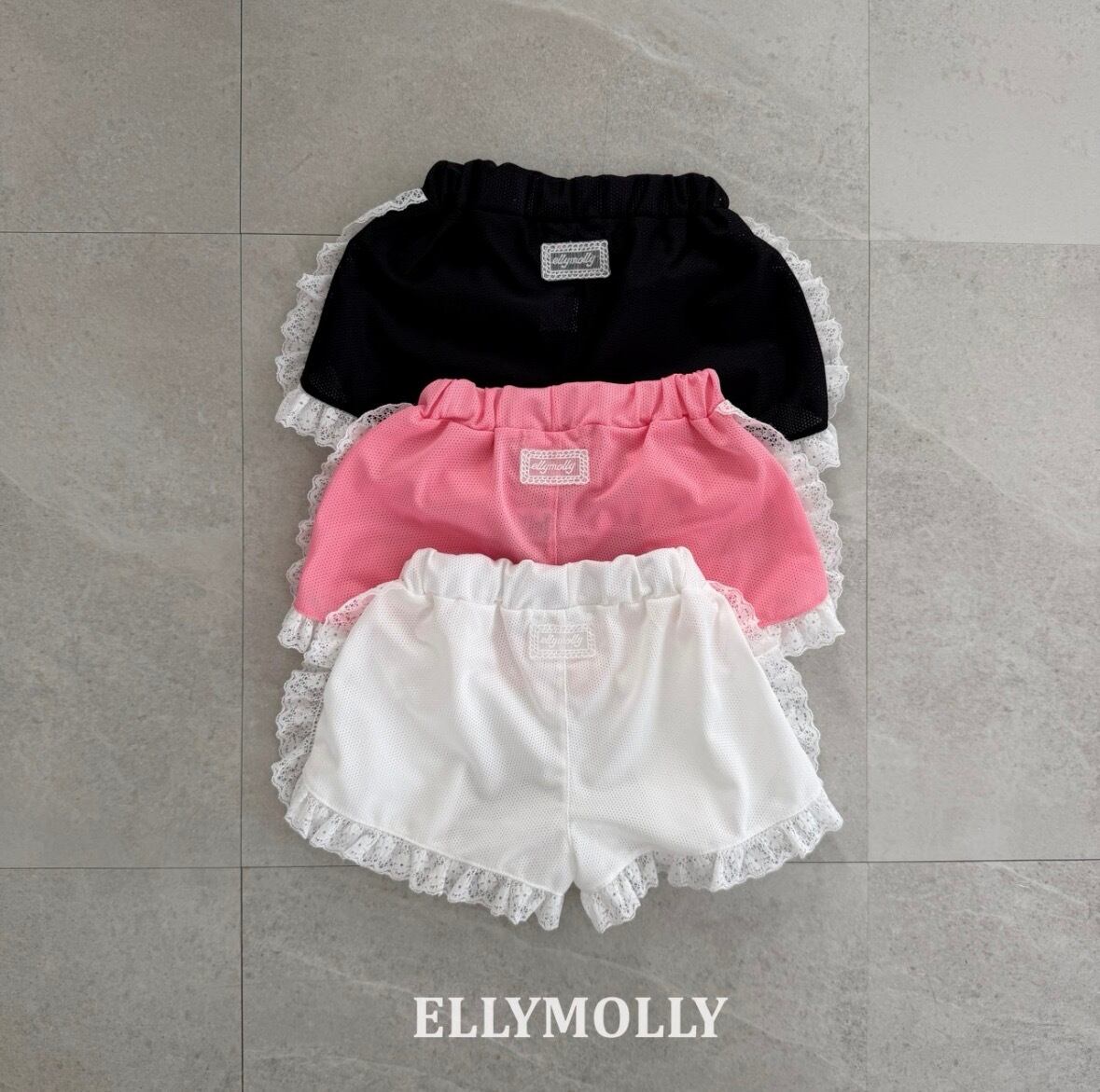 【予約商品】ELLYMOLLY / Mesh frill shorts