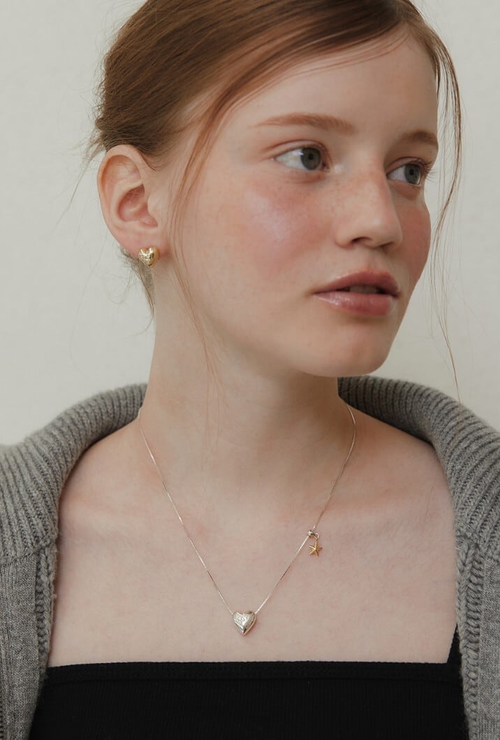 ☆韓国の人気☆【TATIANA】☆Heart Combi Chain Necklac.e☆ 040c4b423990d2648756680cfe9af8