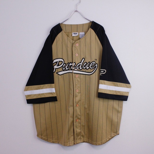 【Caka act2】"Purdue University" Vintage Loose Baseball Game Shirt