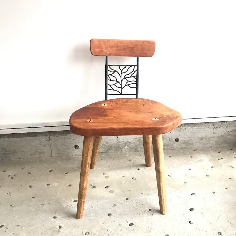 櫻の木　椅子　台　インテリア　堅木
