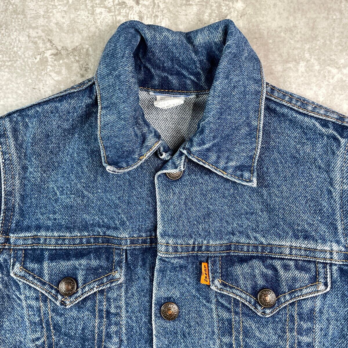 kids】80年代 USA製 Levi's リーバイス デニムジャケット オレンジタブ