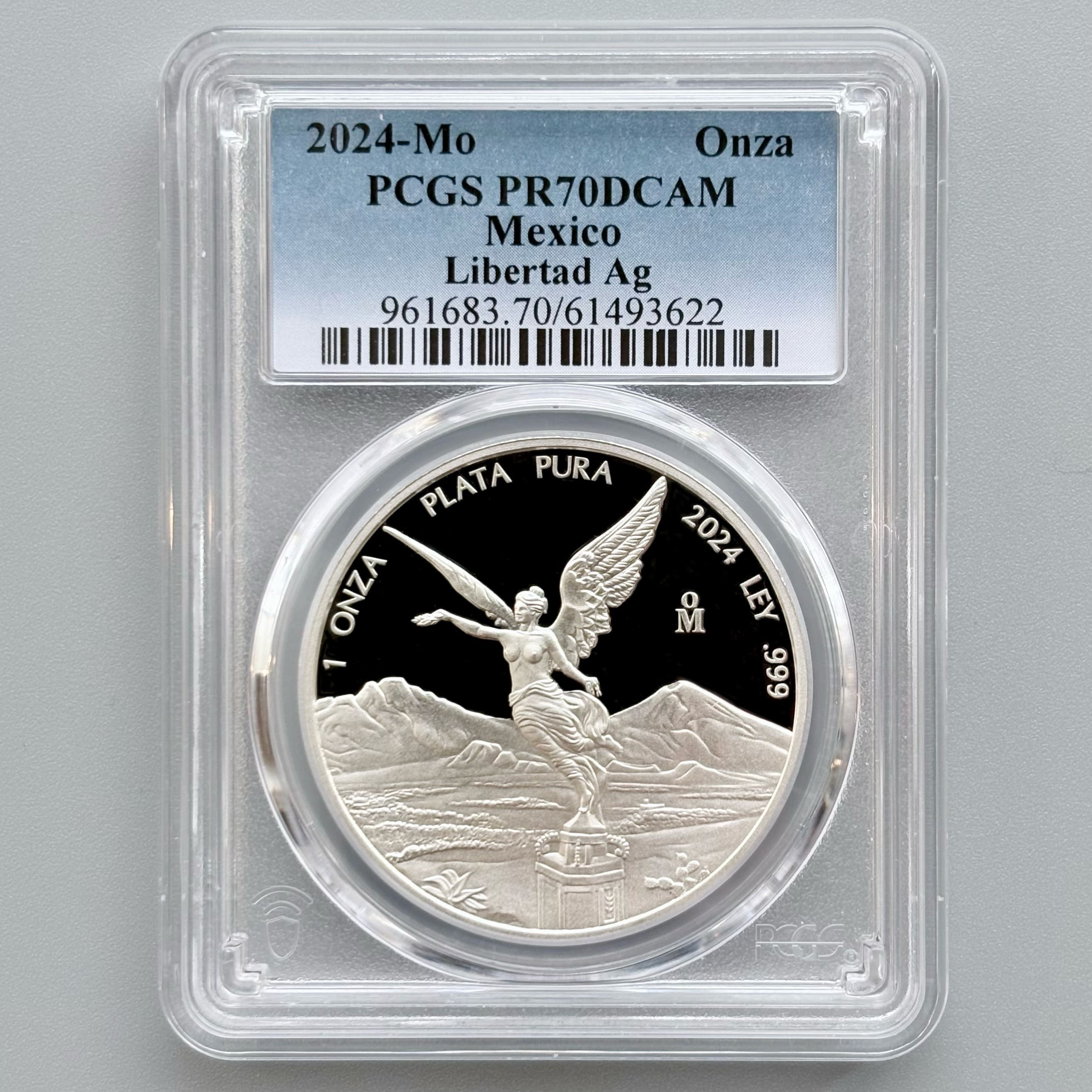 最高鑑定PR70】2024年 MO メキシコ リベルタード 銀貨 1オンス 勝利の