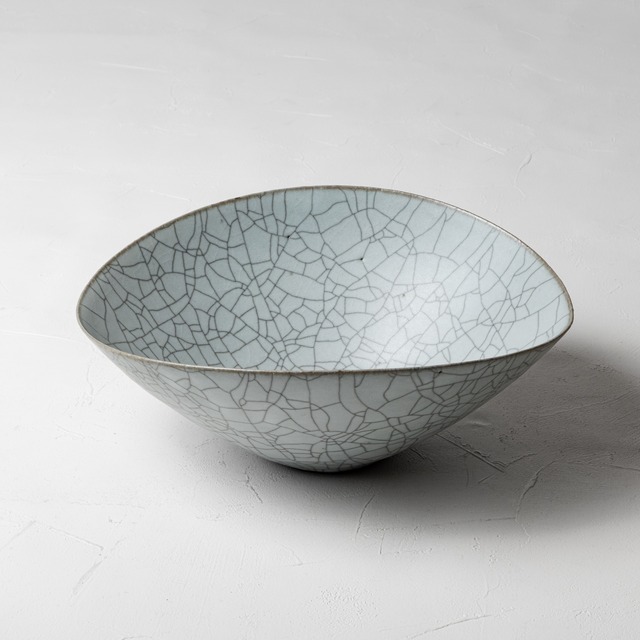 ［黒木 泰等］14.灰釉鎬飯茶碗