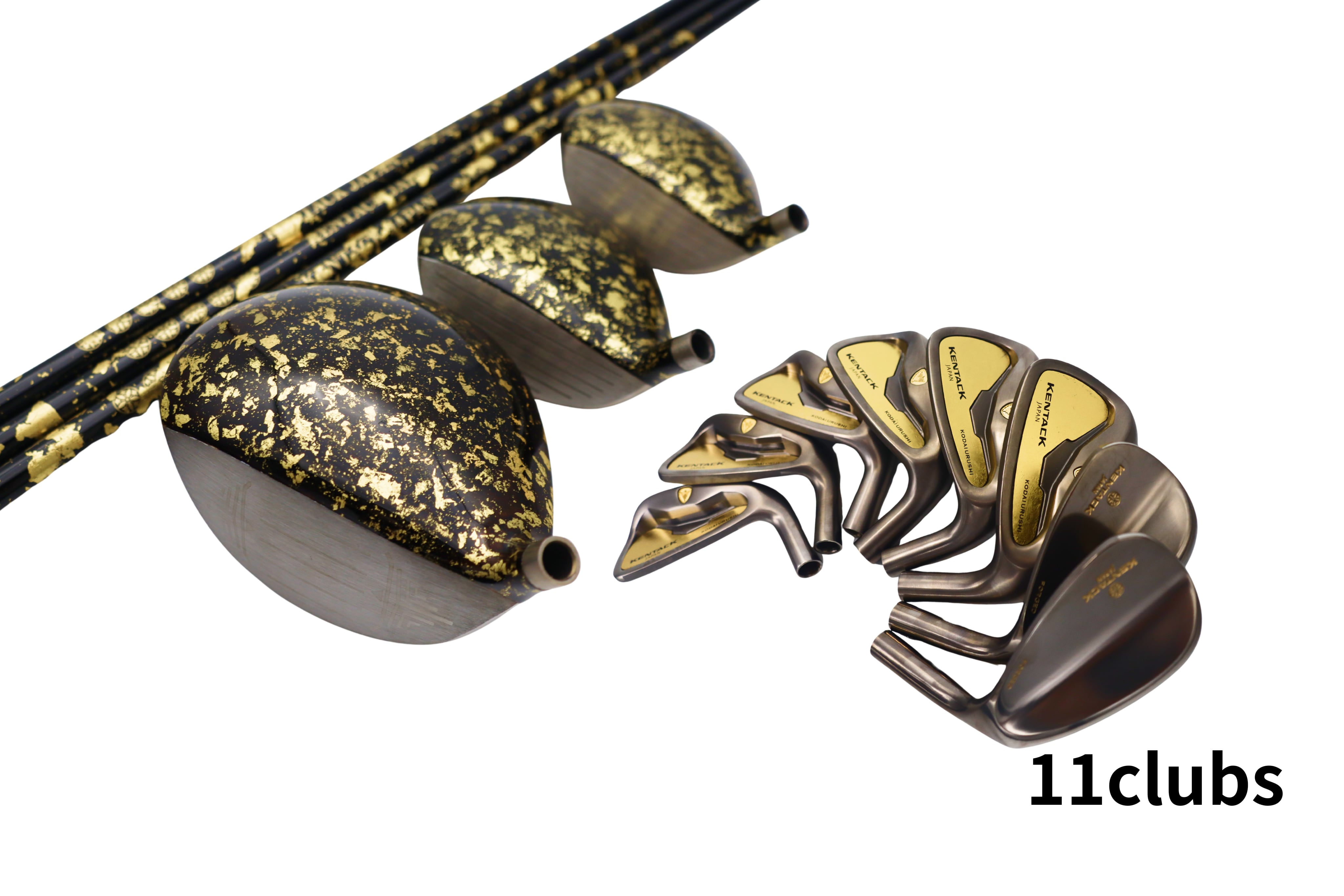 #918 5家紋ウッドアイアン(11本:ウッド1,3,5/アイアン5,6,7,8,9,S,A,P/)