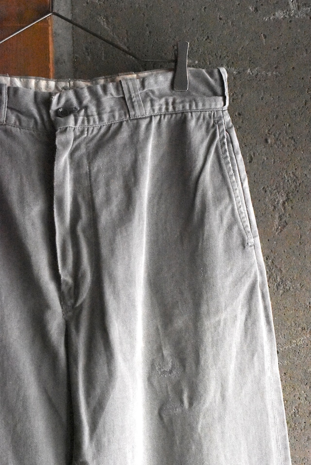 OK／60's "unknown" nice fade cotton work pants