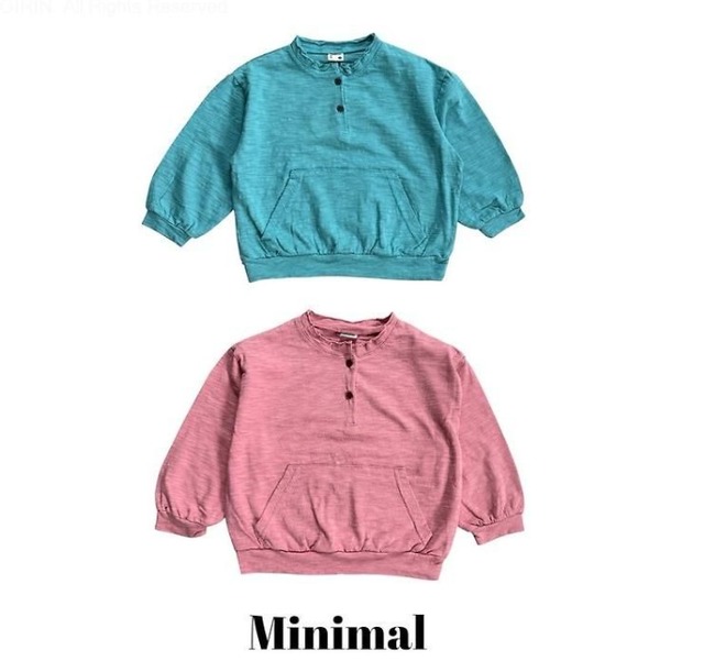 【取寄/韓国直送】MINIMAL  ヘンリーネックポケットTシャツ｜秋服｜韓国子供服｜26/AT
