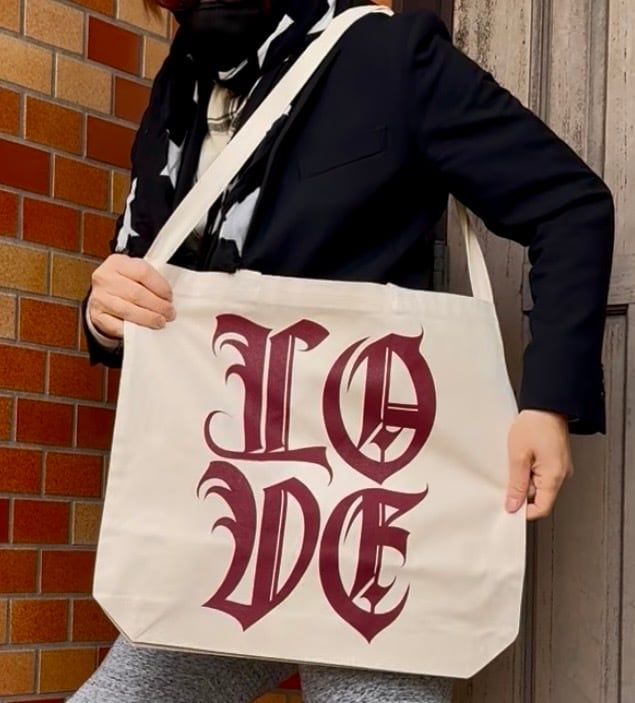 即日発送☆LOVE Large Tote☆ナチュラル | ZOESTYLES