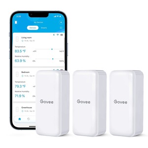 【在庫のみ】Govee Bluetooth 温湿度計 温度計 湿度計 デジタル ワイヤレス 高精度 乾燥対策 アラーム 異常通知 インテリア コンパクト センサー3つ つ インフルエンザ対策 温湿度管理 温室 地下室 爬虫類 室内用