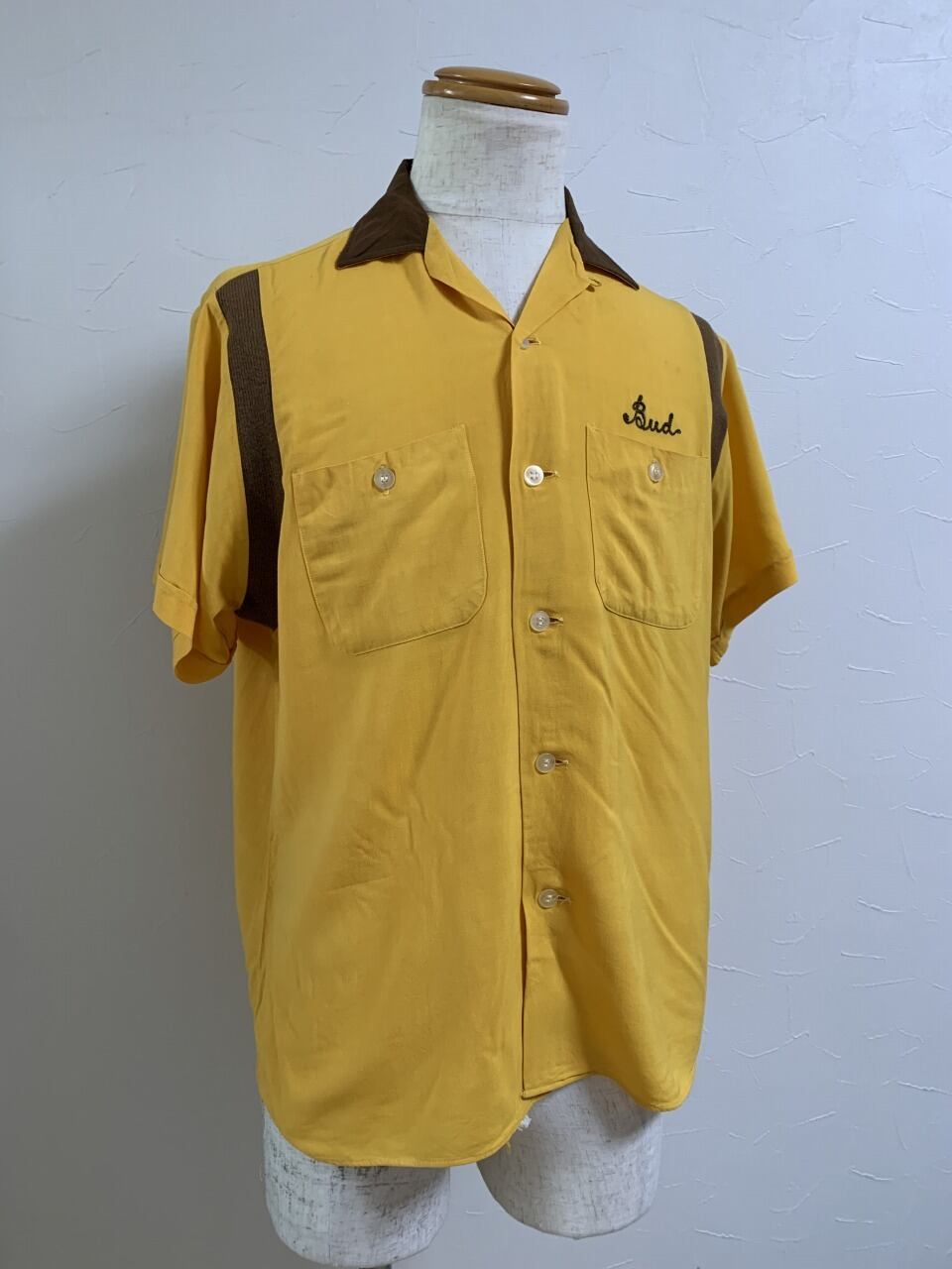 1950～60's Rayon Short Sleeve Bowling Shirt