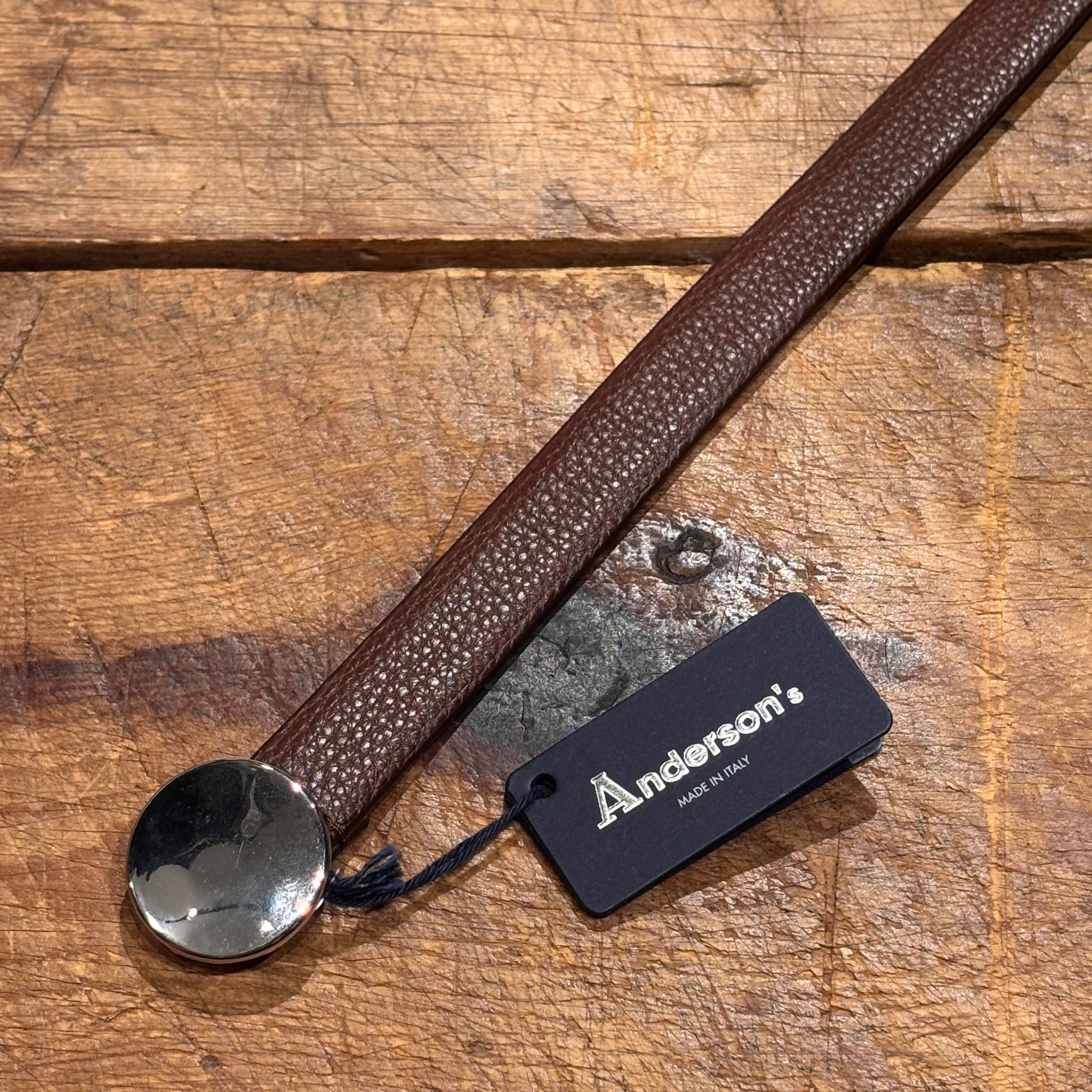 Anderson's アンダーソンズ　スエードレザー ベルト ダークブラウン Anderson's ダークブラウン レザー ベルト スエード 新品未使用 楽天