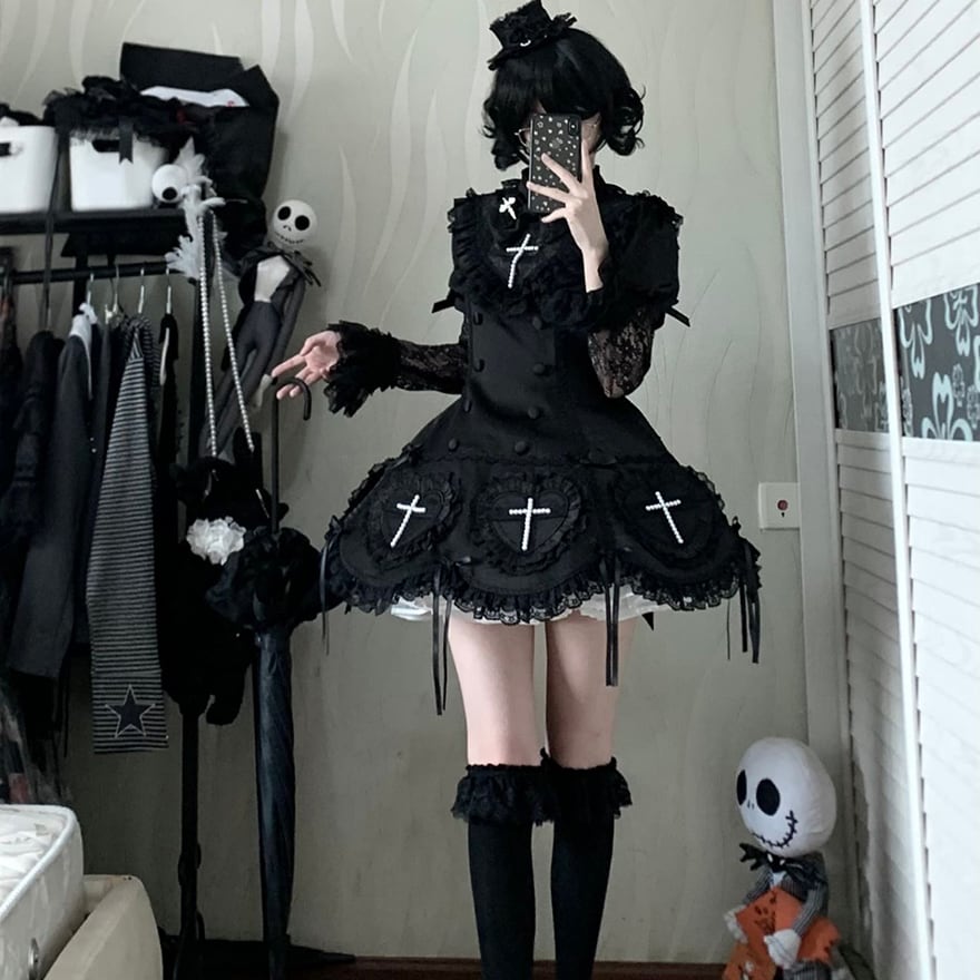 ゴスロリ ボンネット 暗黒×神秘的デザイン 闇かわいい｜WithU