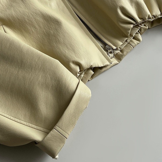 zip-up short jacket　J00533