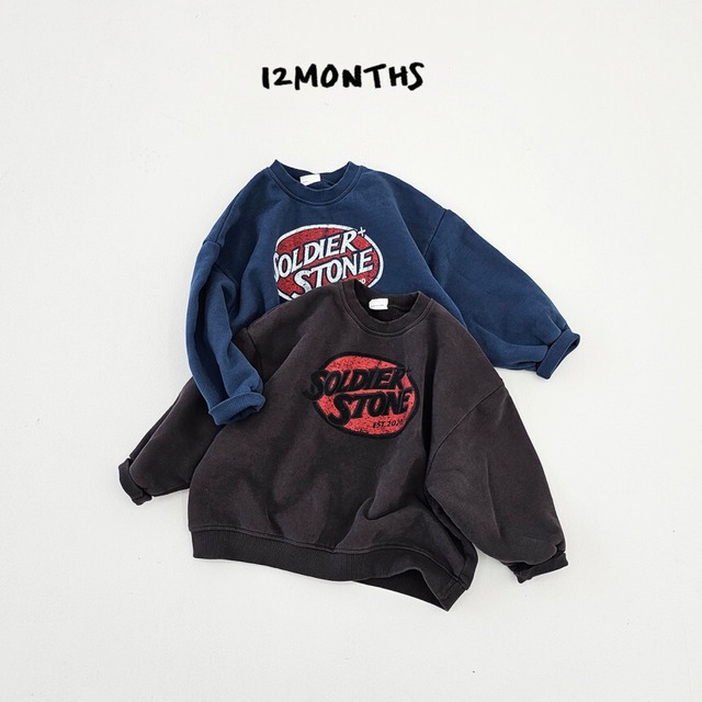 【取寄】12months|stone sweatshirt|ストーンスウェット|7-19|kids&jr|25 winter