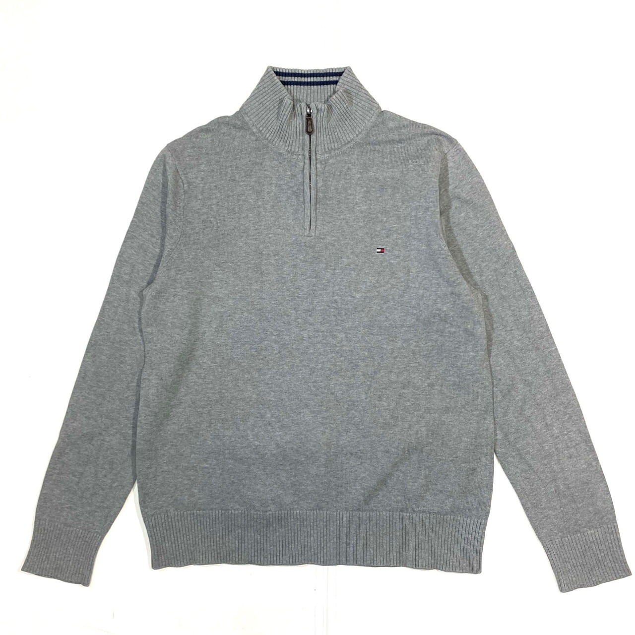 TOMMY HILFIGER トミーヒルフィガー ハーフジップ ハイネック コットン 