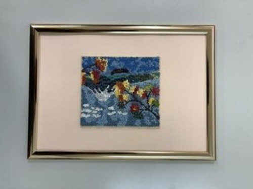【レザーアート】里山の開花