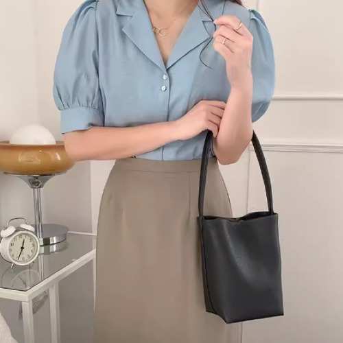 バケットバッグ レディース バッグ 鞄 かばん ハンドバッグ ワンハンドル シンプル 無地 トートバッグ カジュアル お出かけ おしゃれ きれいめ エレガント 通勤 オフィス OL インナー巾着付き